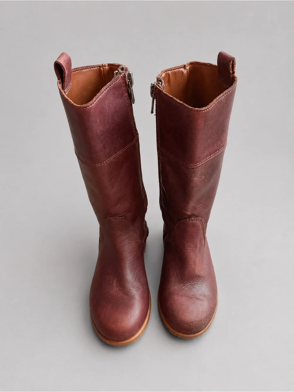 Zara girls boots cognac size 8.5 toddler